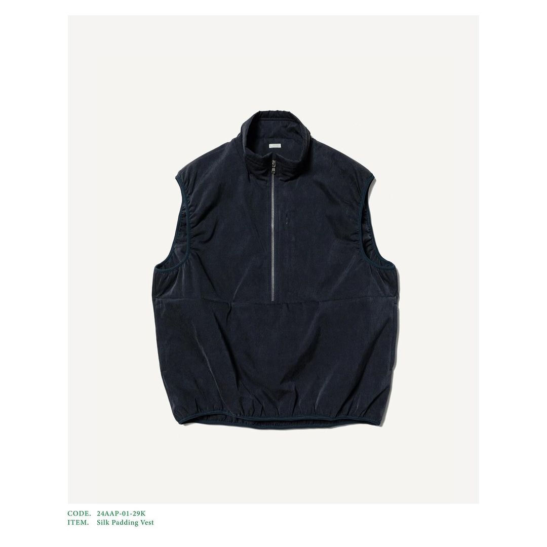 A.PRESSE 24AW Silk Padding Vest