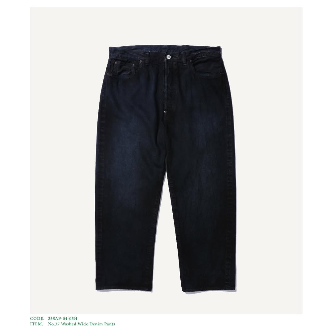 A.PRESSE 25SS No.37 Washed Wide Denim Pants