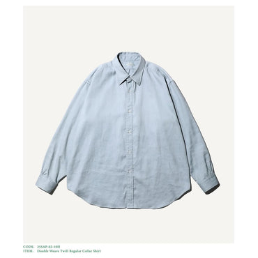 A.PRESSE 25SS Double Weave Twill Regular Collar Shirt