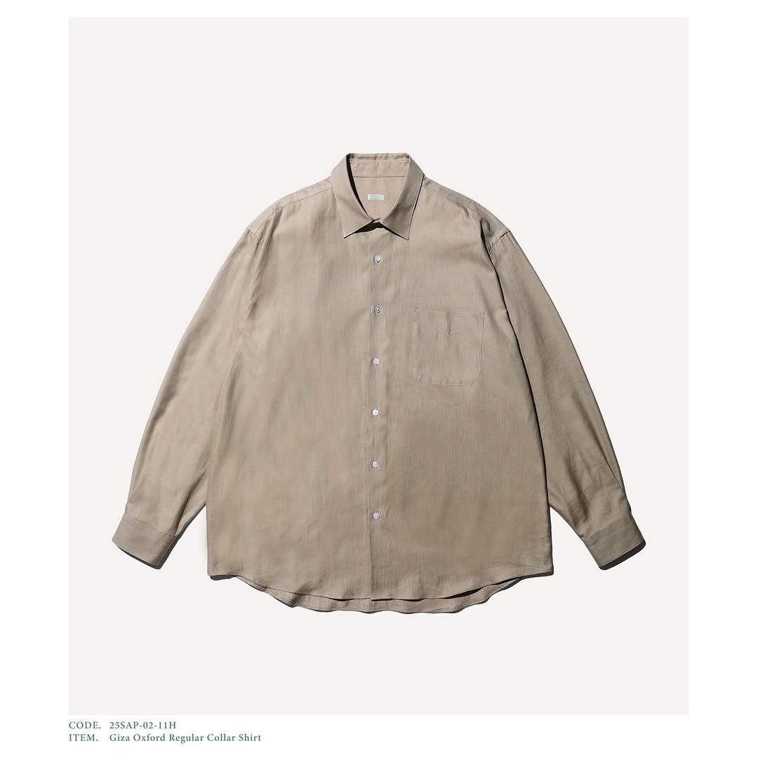 A.PRESSE 25SS Giza Oxford Regular Collar Shirt