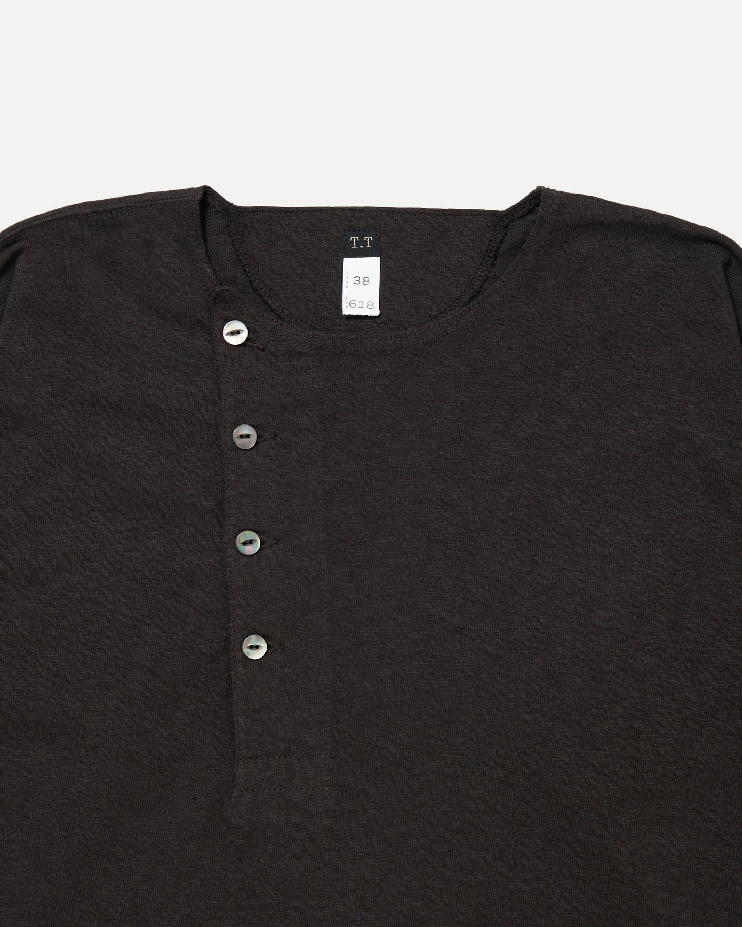 T.T 25AW SIDE HENLEY NECK SHIRT