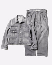 Unlikely 25AW Unlikely Time Travel Trucker Jacket Gray Denim