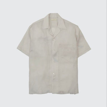 YOKE 25SS Landscape Printed Open Collar Shirt