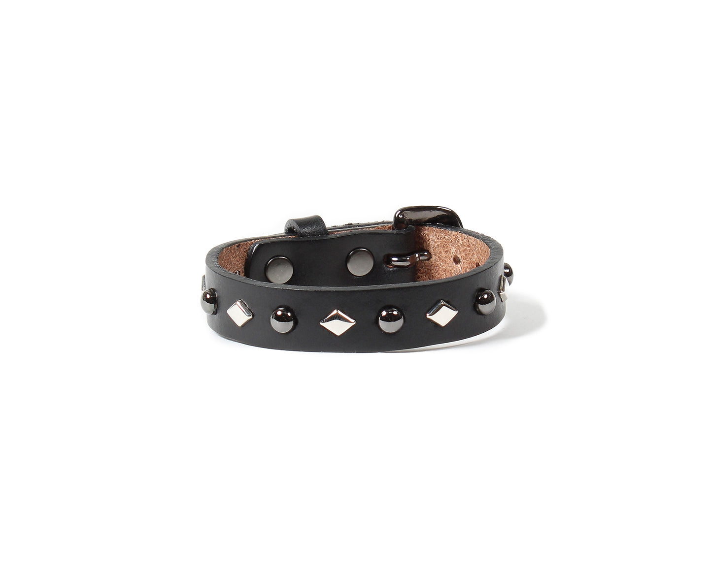 WACKO MARIA x WOLF’S HEAD / STUDS LEATHER WRIST BAND