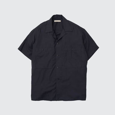 YOKE 25SS Garment dyed Cotton Silk Twill Open Collar Shirt