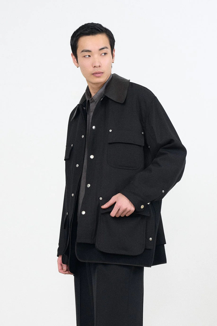 YOKE×Graphpaper / Techno Wool Nylon Gabadine Coverall Jacket