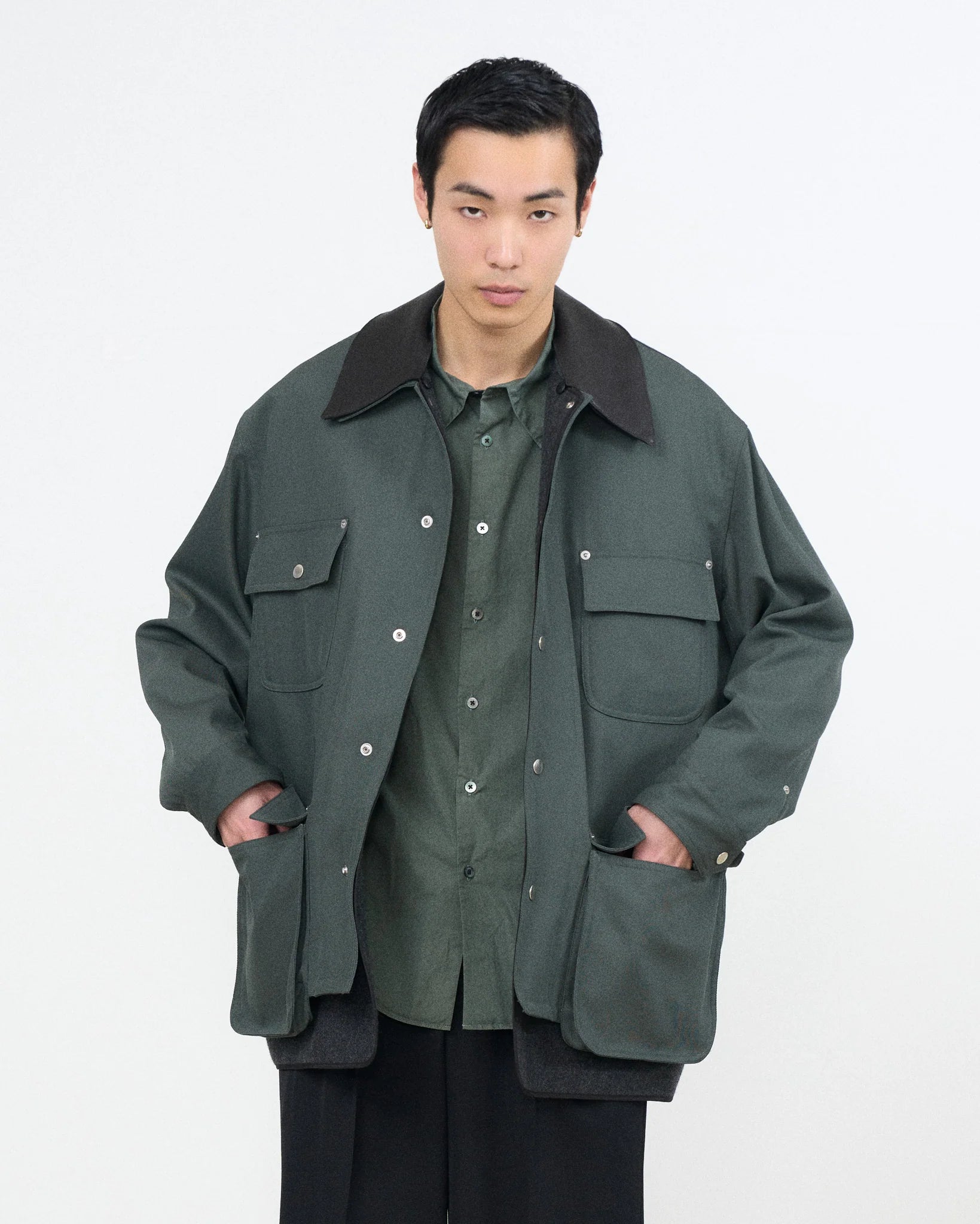 YOKE×Graphpaper / Techno Wool Nylon Gabadine Coverall Jacket