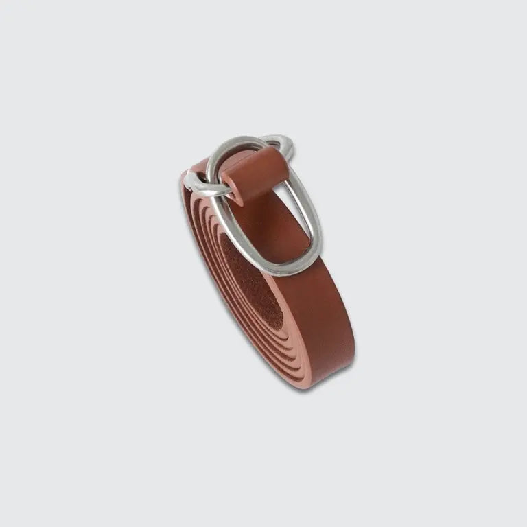 YOKE 25AW Double Buckle Leather Belt