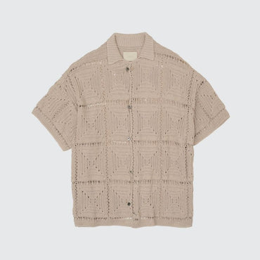 YOKE 25SS Crochet Knit Shirt