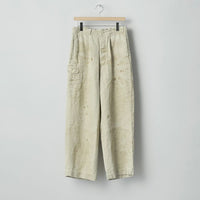 ssstein 25AW Heavy Linen Herringbone Wide Easy Trousers