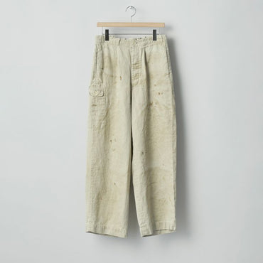 ssstein 25AW Heavy Linen Herringbone Wide Easy Trousers