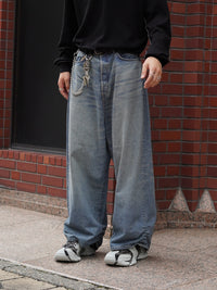 refomed / FRESH MAN DENIM WIDE PANTS by EDWIN “USED“