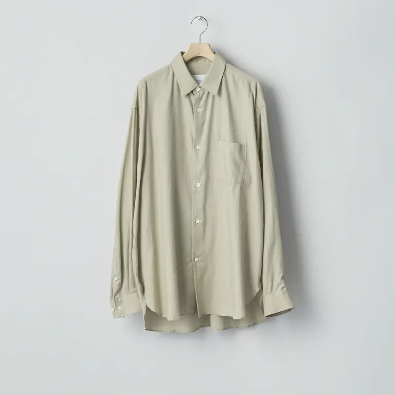 ssstein 25AW Cotton/Silk Oversized Regular Collar Shirt