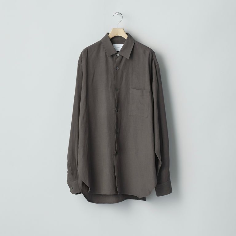 ssstein 25AW Rayon/Linen Oversized Down Pat Shirt