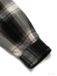 BATONER 26AW  OMBRE CHECK BAND COLLAR SHIRT