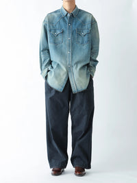 New Manual 26AW LV DENIM BIG WESTERN SHIRTS