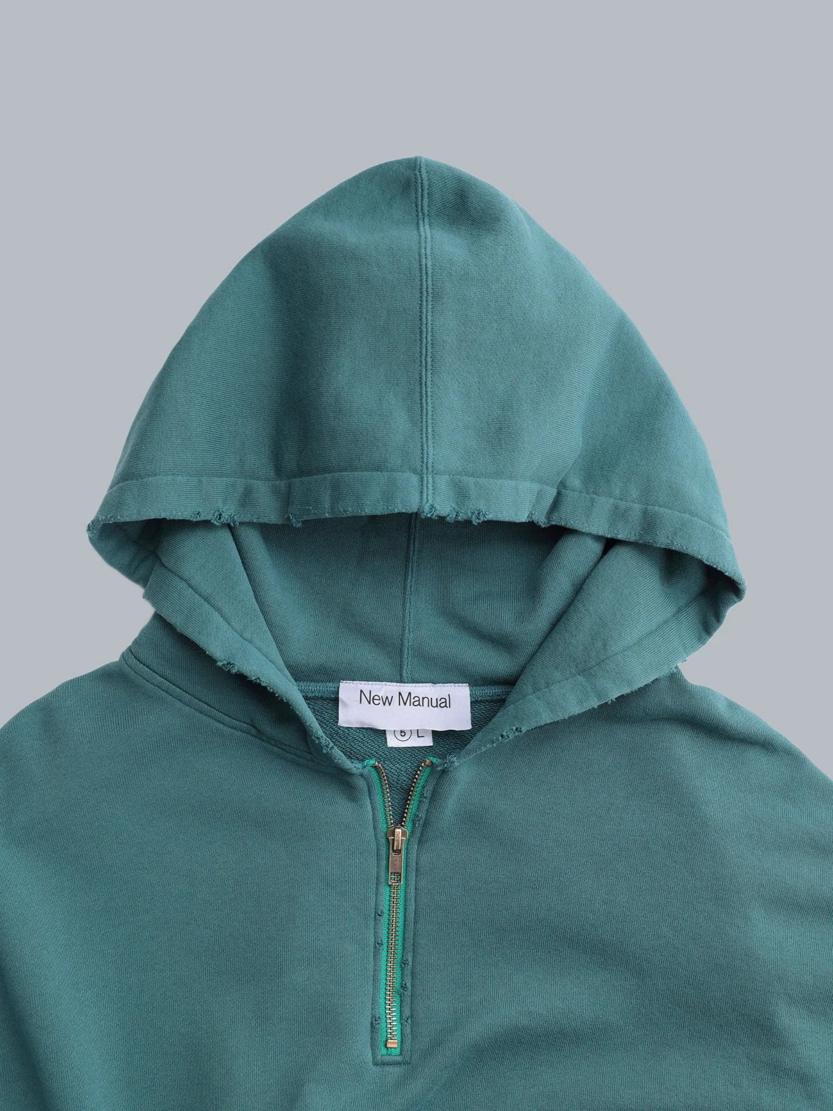 New Manual 26AW VINTAGE WASHED HALF ZIP HOODIE