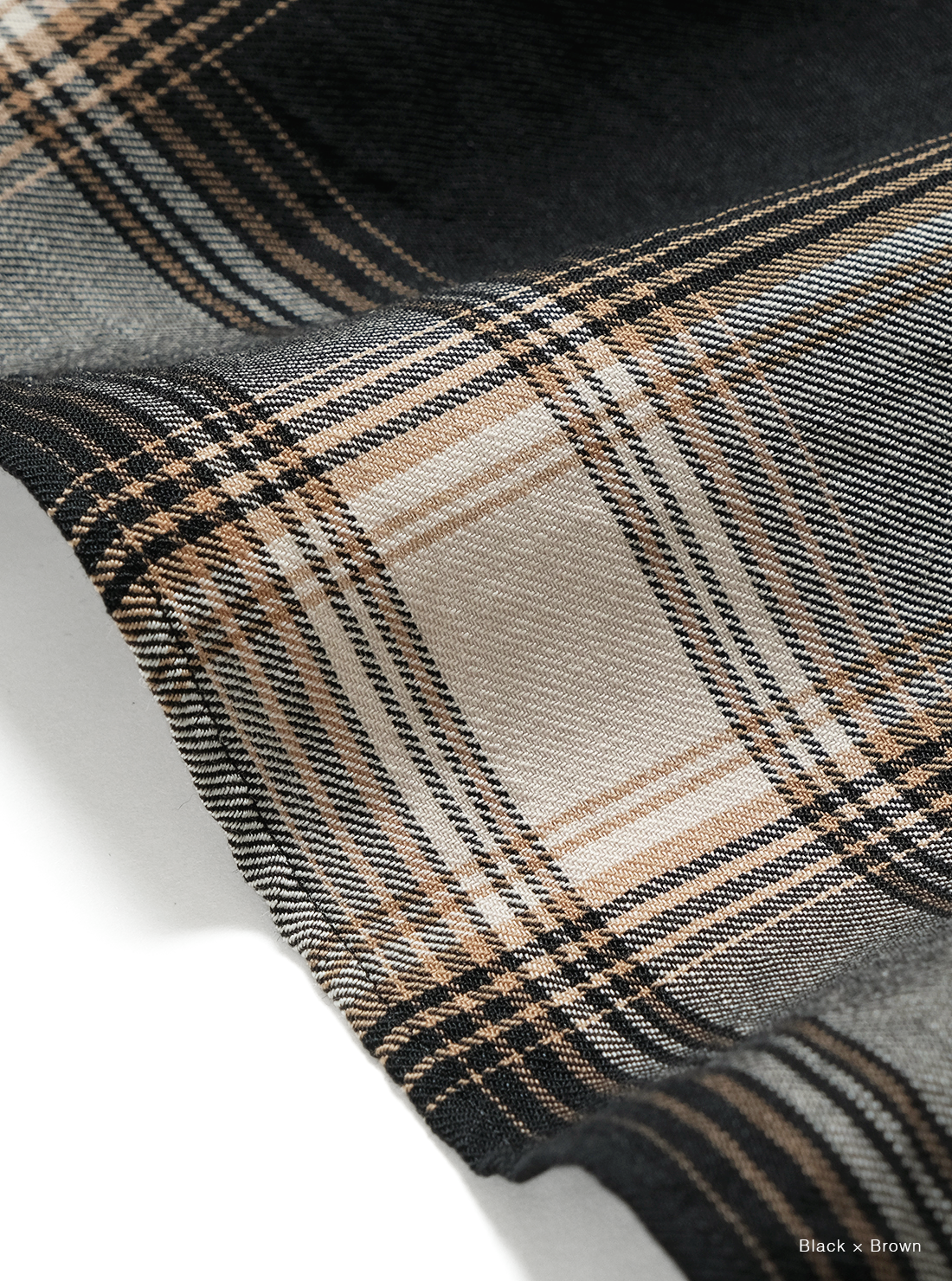 BATONER 26AW  OMBRE CHECK BAND COLLAR SHIRT