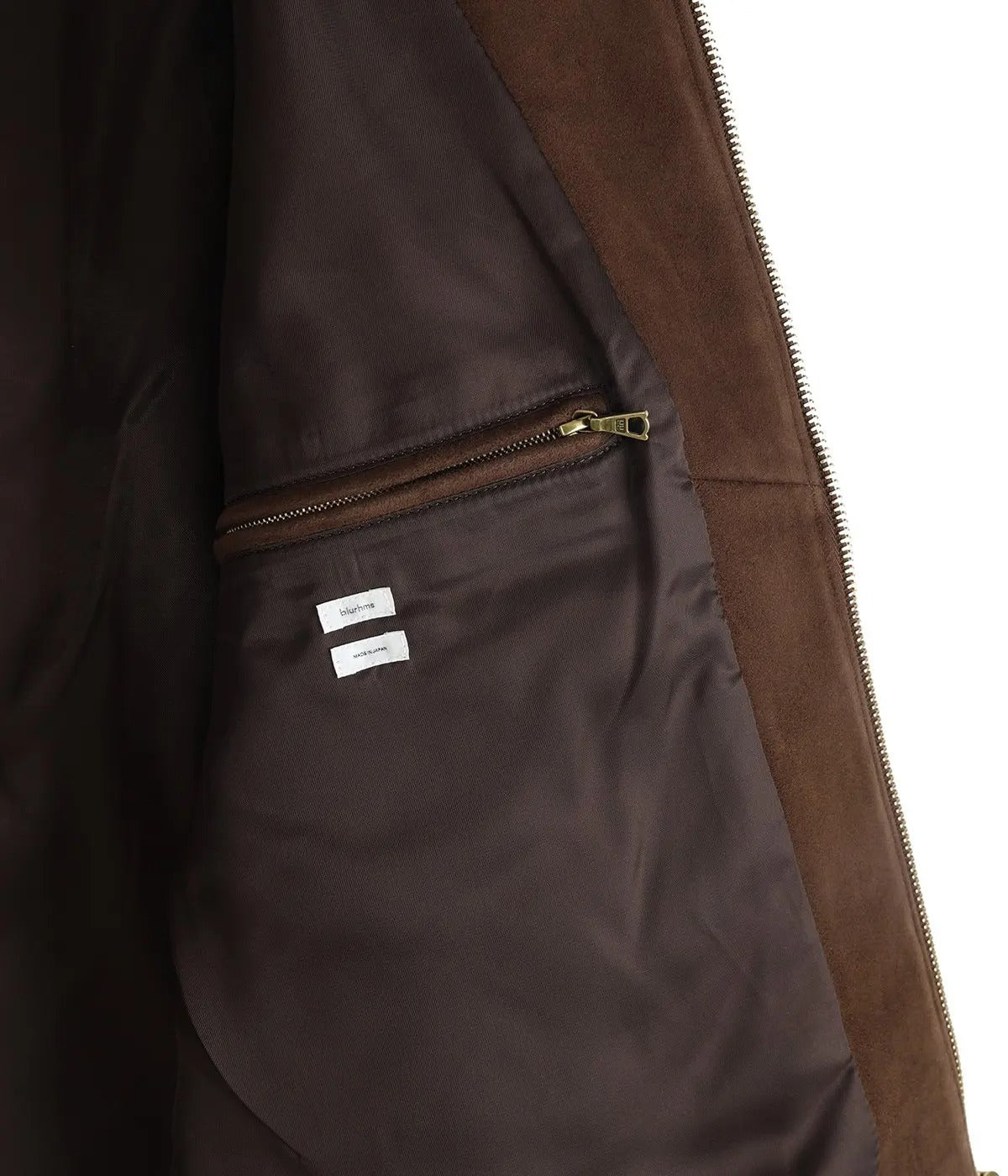 blurhms 26AW Sheep Suede Racer Jacket