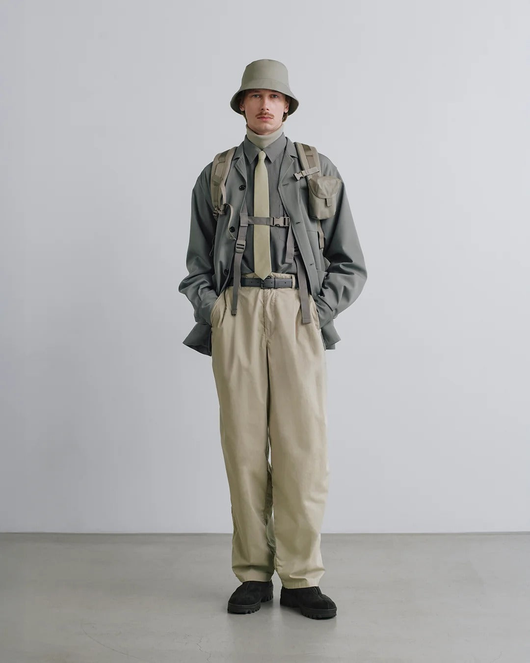 Graphpaper 26AW Garment Dyed Typewriter Oversized Slacks