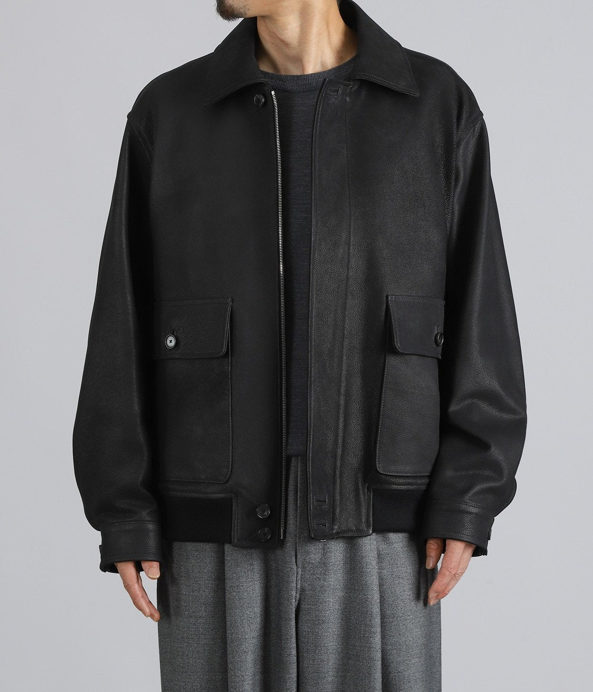 The CLASIK 26AW FLIGHT JACKET -GOAT NUBUCK-
