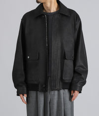 The CLASIK 26AW FLIGHT JACKET -GOAT NUBUCK-