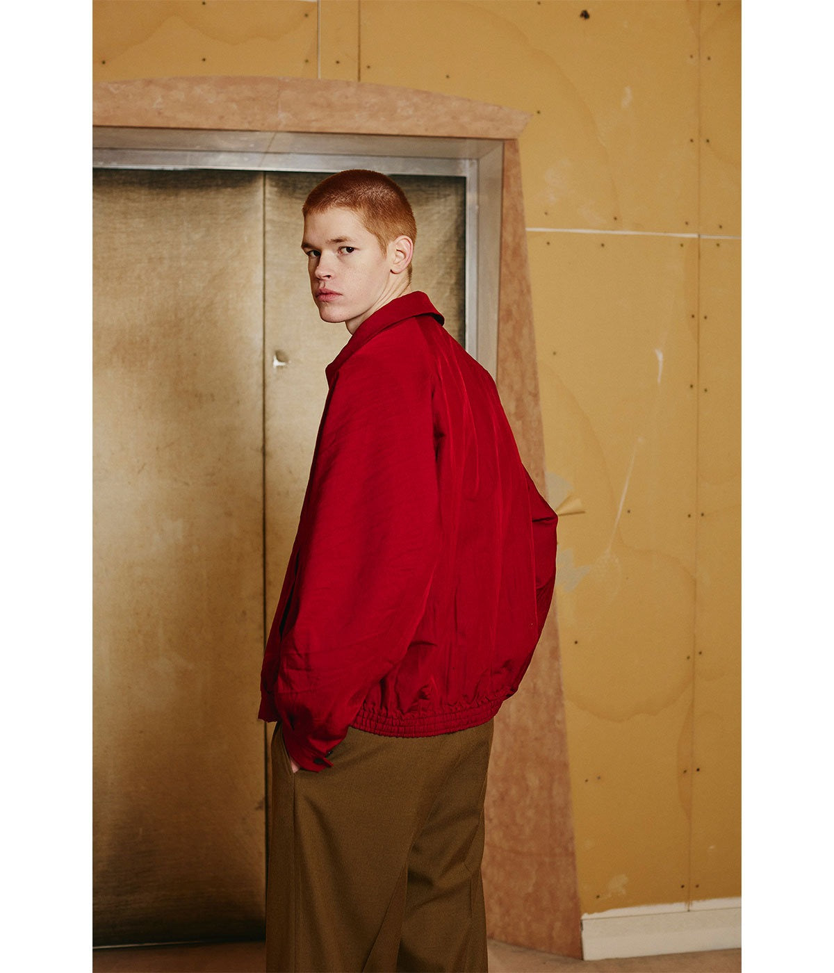 blurhms 26AW Washed Wool Silk Sports Jacket