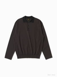 BATONER 26AW  BLOWSING POLO LONG SLEEVE T-SHIRT