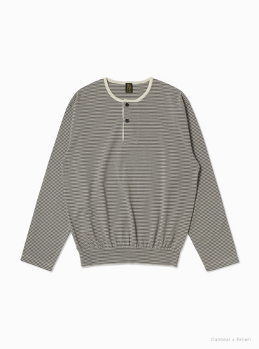 BATONER 26AW BLOWSING HENRY NECK LONG SLEEVE T-SHIRT