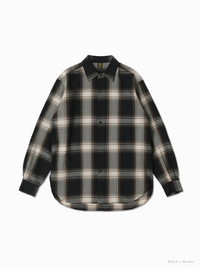 BATONER 26AW  OMBRE CHECK REGULAR COLLAR SHIRT