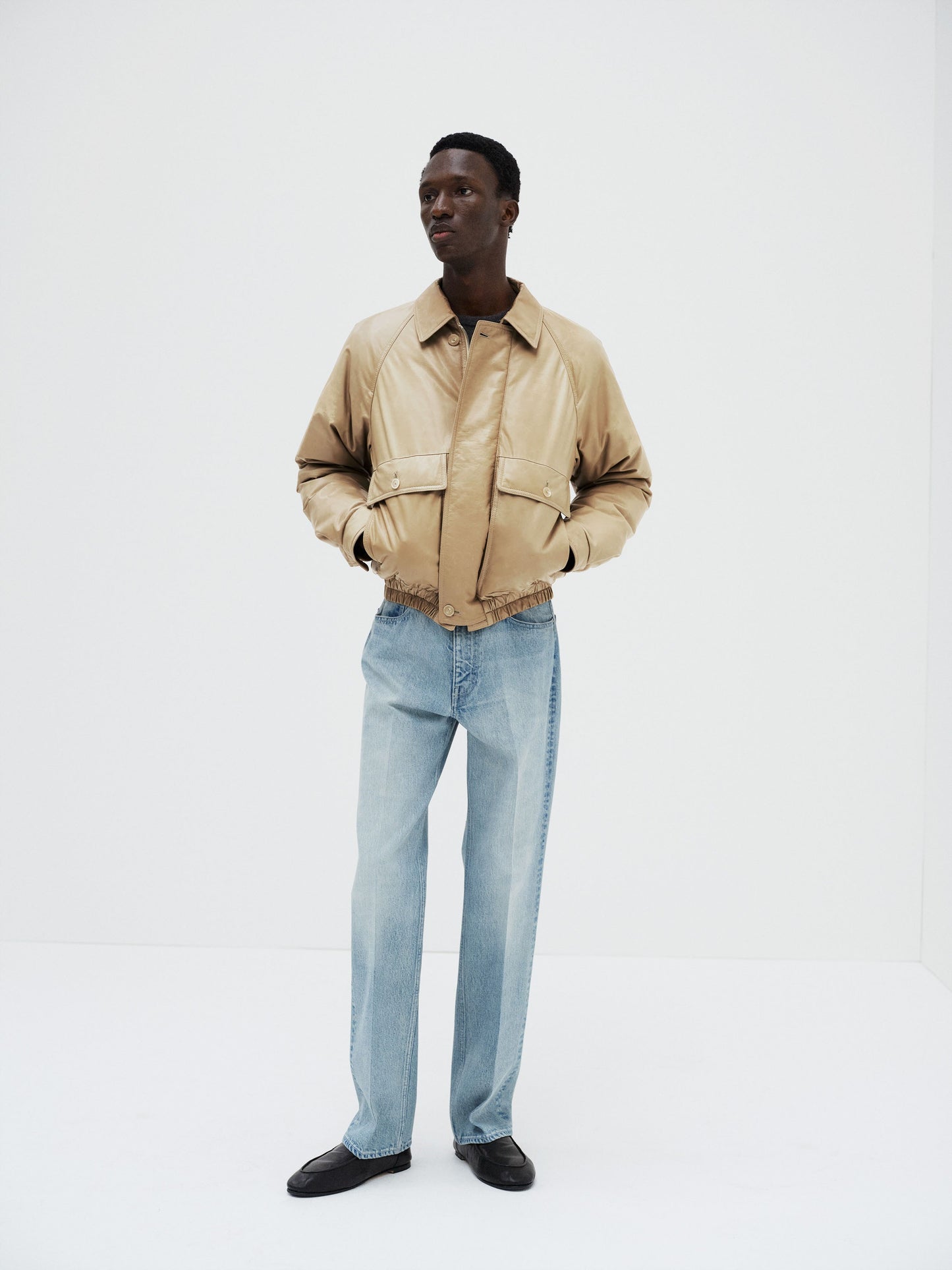 AURALEE 26AW FINE CALF LEATHER DOWN BLOUSON
