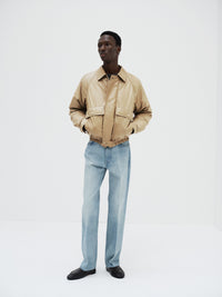 AURALEE 26AW FINE CALF LEATHER DOWN BLOUSON