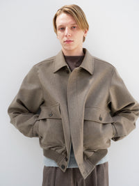 AURALEE 26AW CASHMERE MOLESKIN ZIP BLOUSON