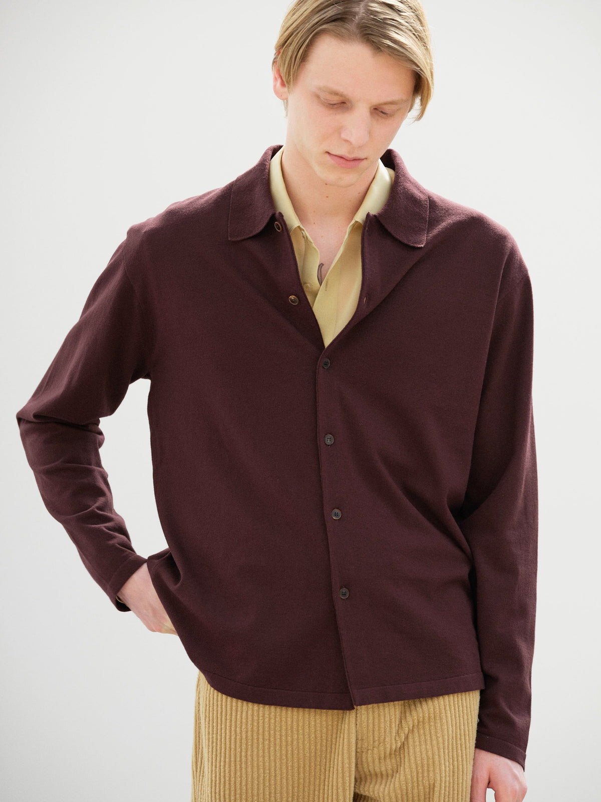 AURALEE 26AW HIGH TWIST WOOL KNIT SHIRT CARDIGAN