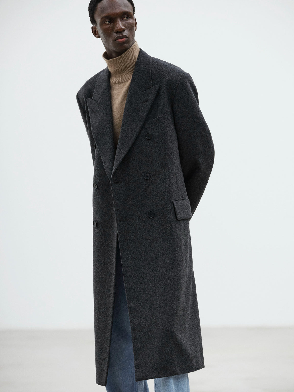 AURALEE 26AW CASHMERE MOLESKIN DOUBLE-BREASTED COAT