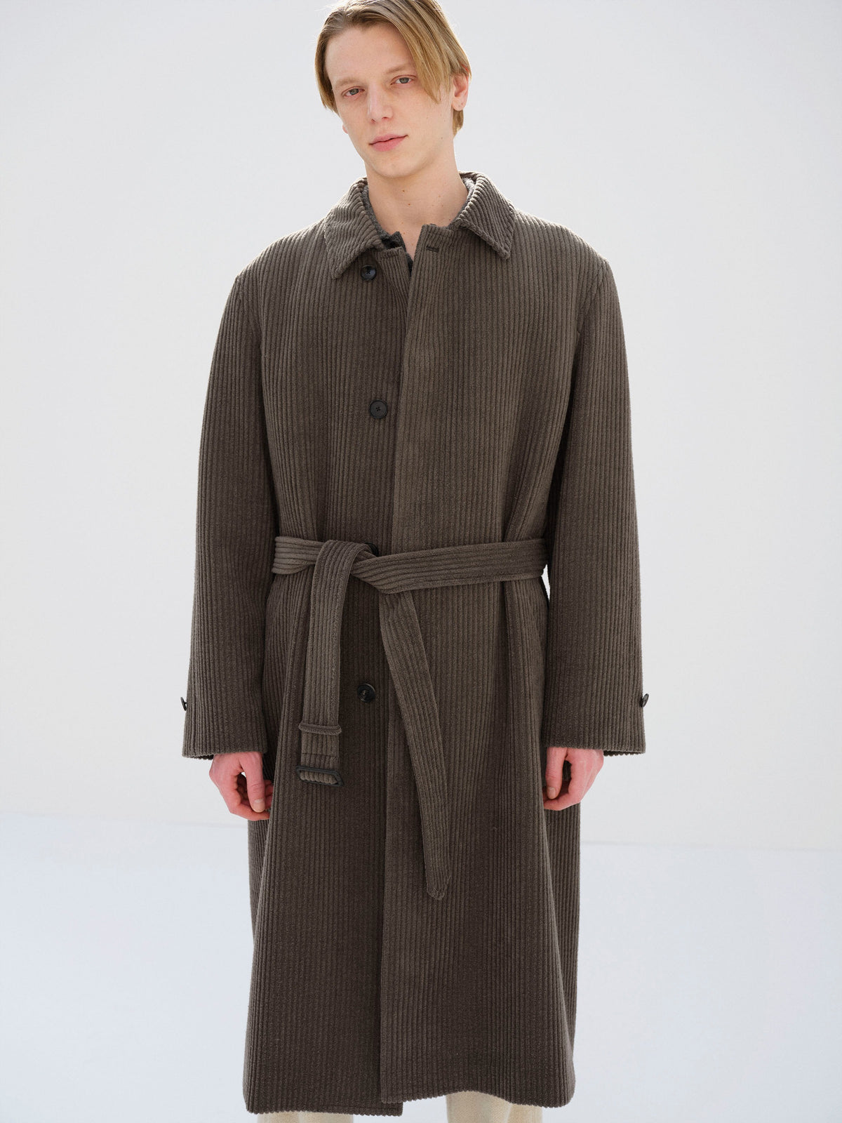 AURALEE 26AW WOOL CASHMERE CORDUROY SOUTIEN COLLAR COAT