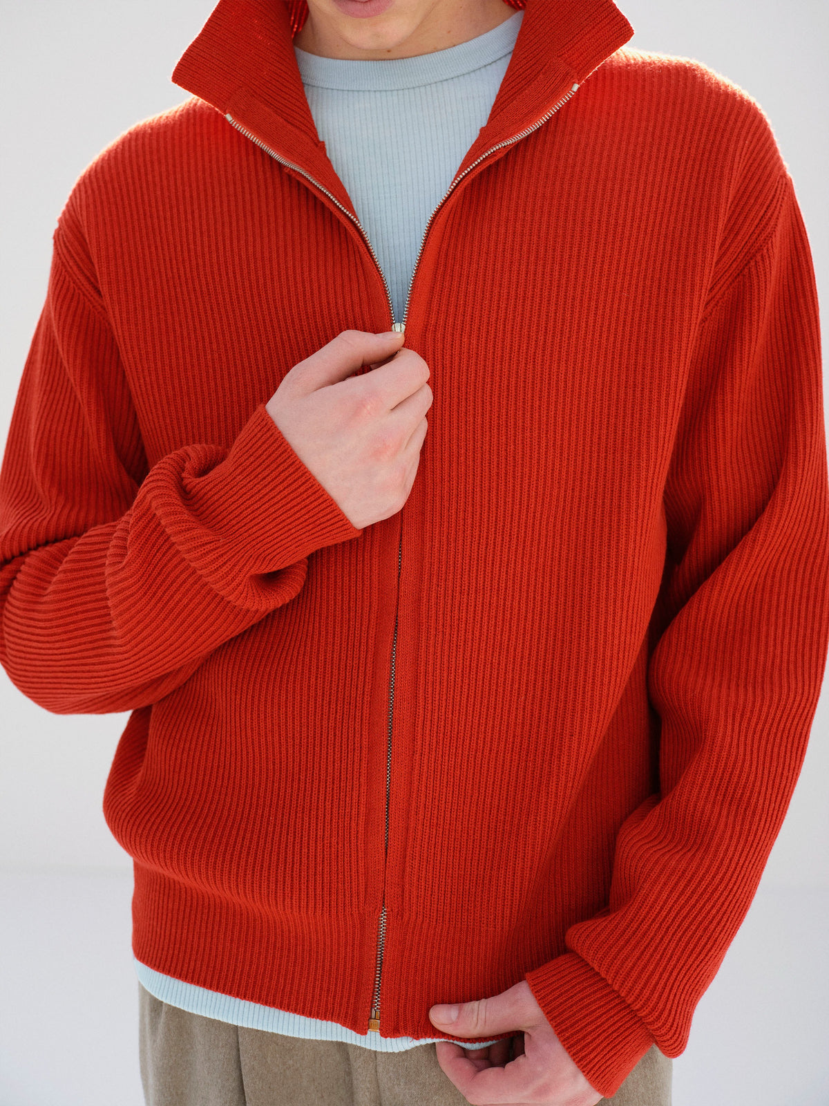 AURALEE 26AW SUPER FINE WOOL RIB KNIT ZIP CARDIGAN
