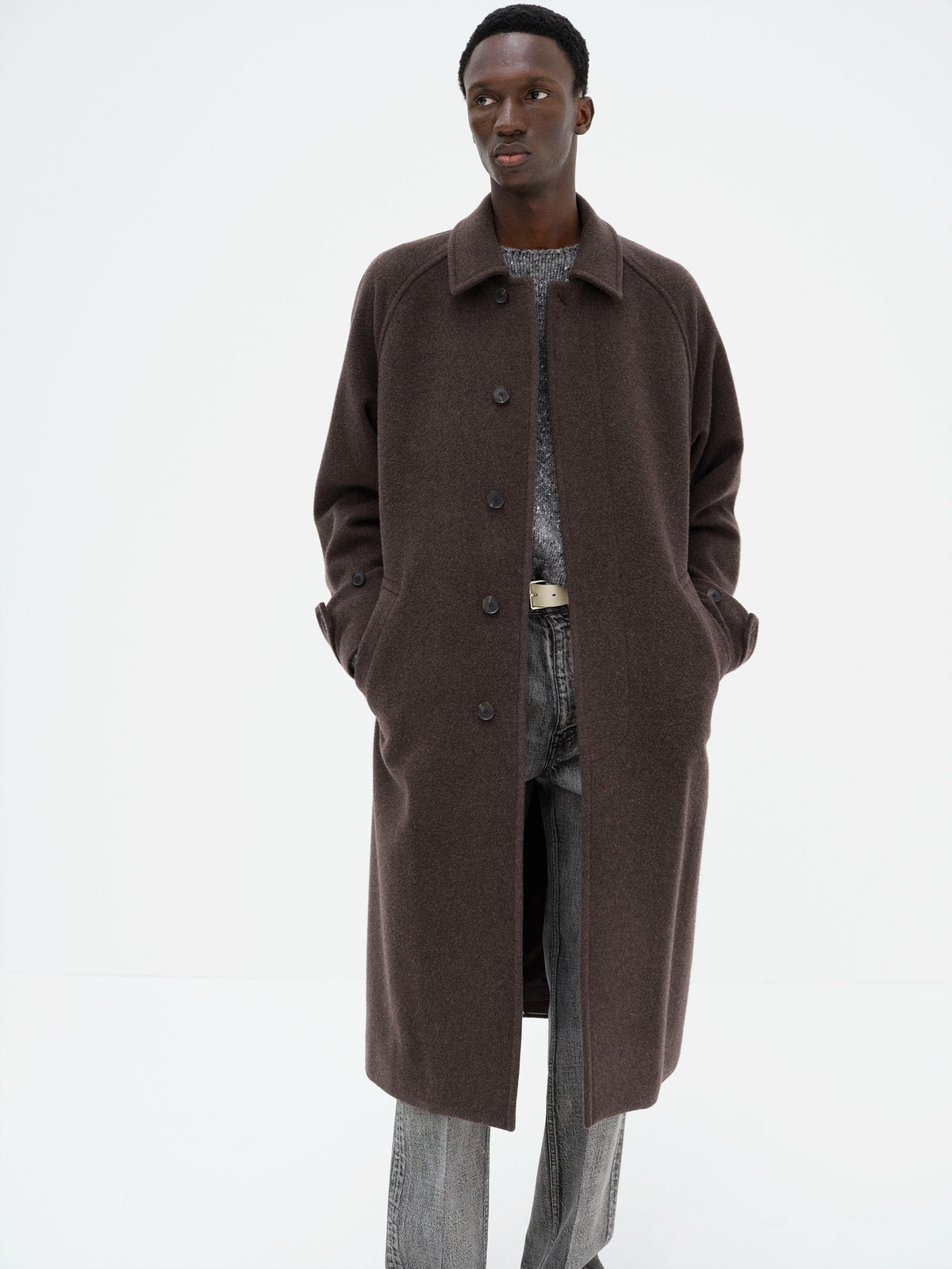 AURALEE 26AW SUPER FINE WOOL MOSSER SOUTIEN COLLAR COAT