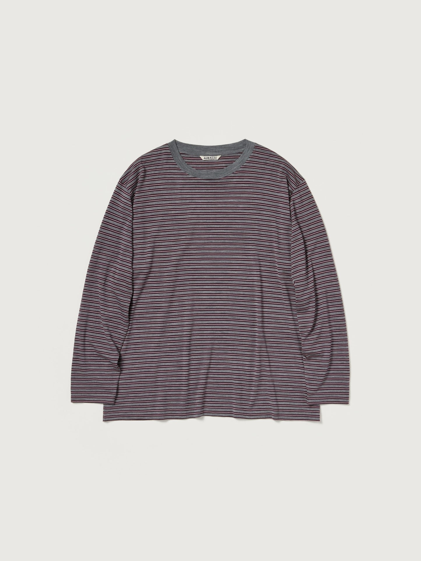 AURALEE 26AW SOFT SMOOTH WOOL STRIPE JERSEY L/S TEE