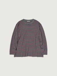 AURALEE 26AW SOFT SMOOTH WOOL STRIPE JERSEY L/S TEE