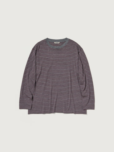 AURALEE 26AW SOFT SMOOTH WOOL STRIPE JERSEY L/S TEE