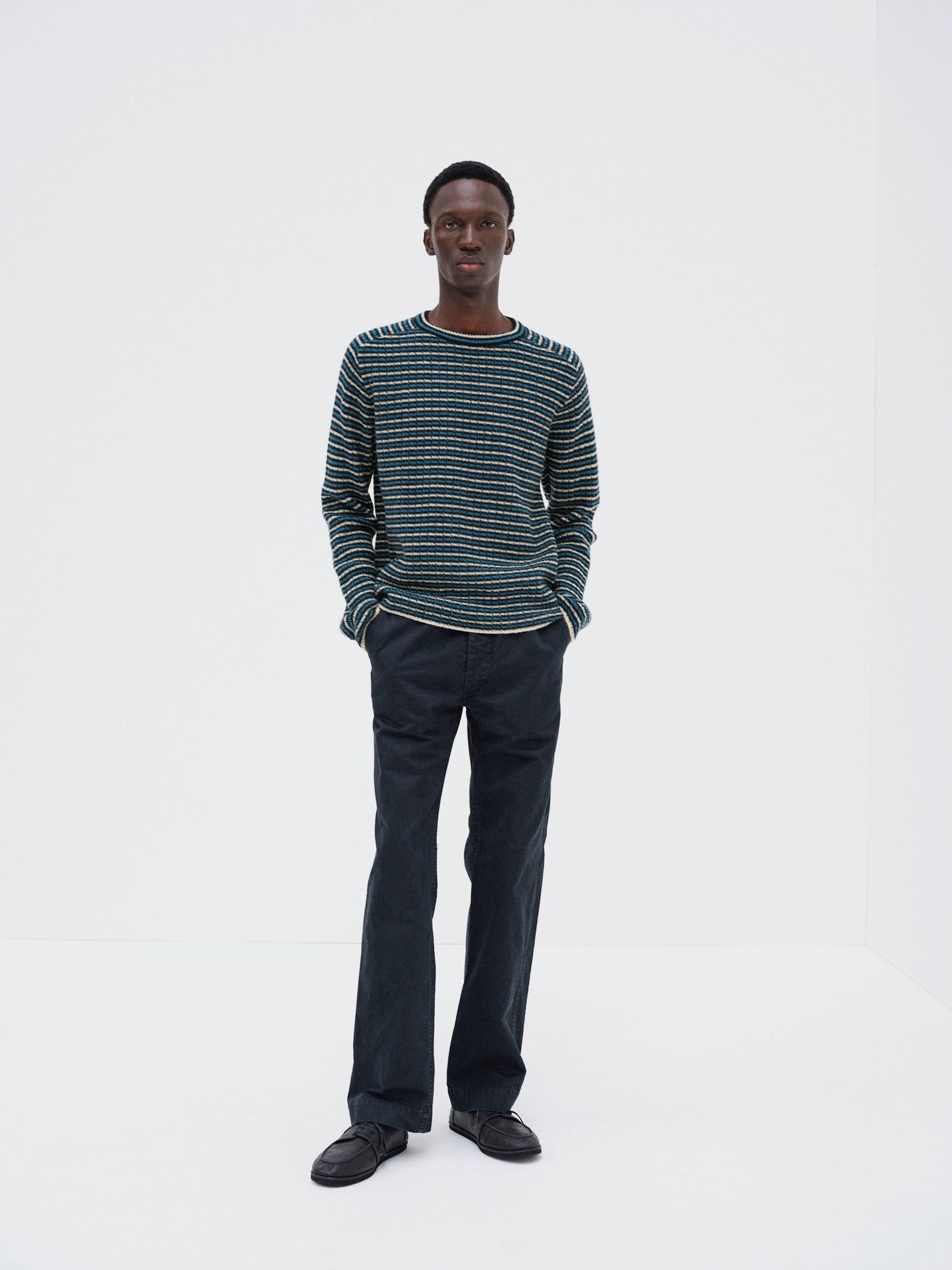 AURALEE 26AW SHETLAND WOOL CASHMERE RIB KNIT P/O