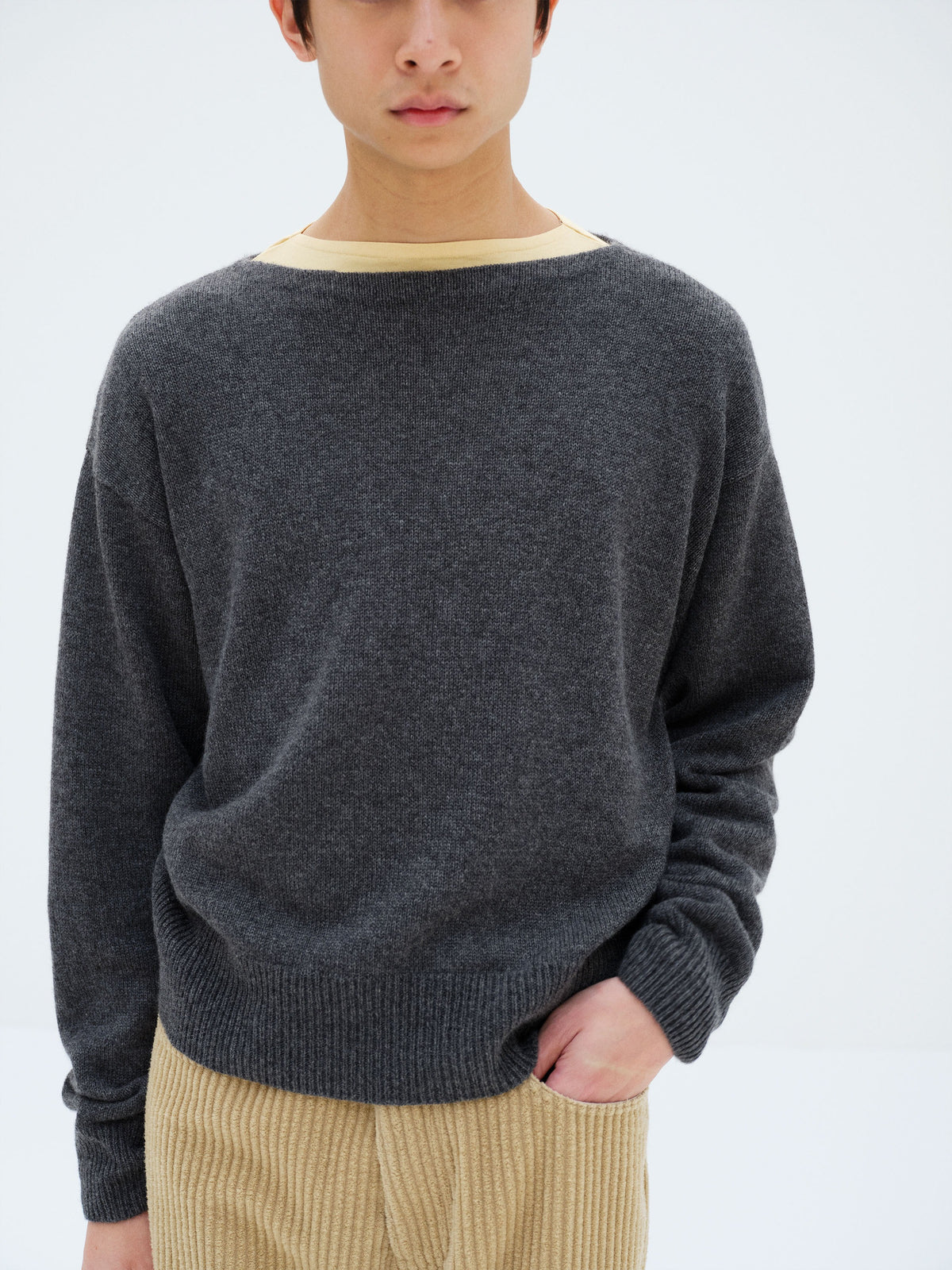 AURALEE 26AW LIGHT CASHMERE KNIT BOAT NECK P/O