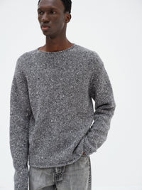 AURALEE 26AW LOW-GAUGE HOMESPUN TWEED KNIT P/O
