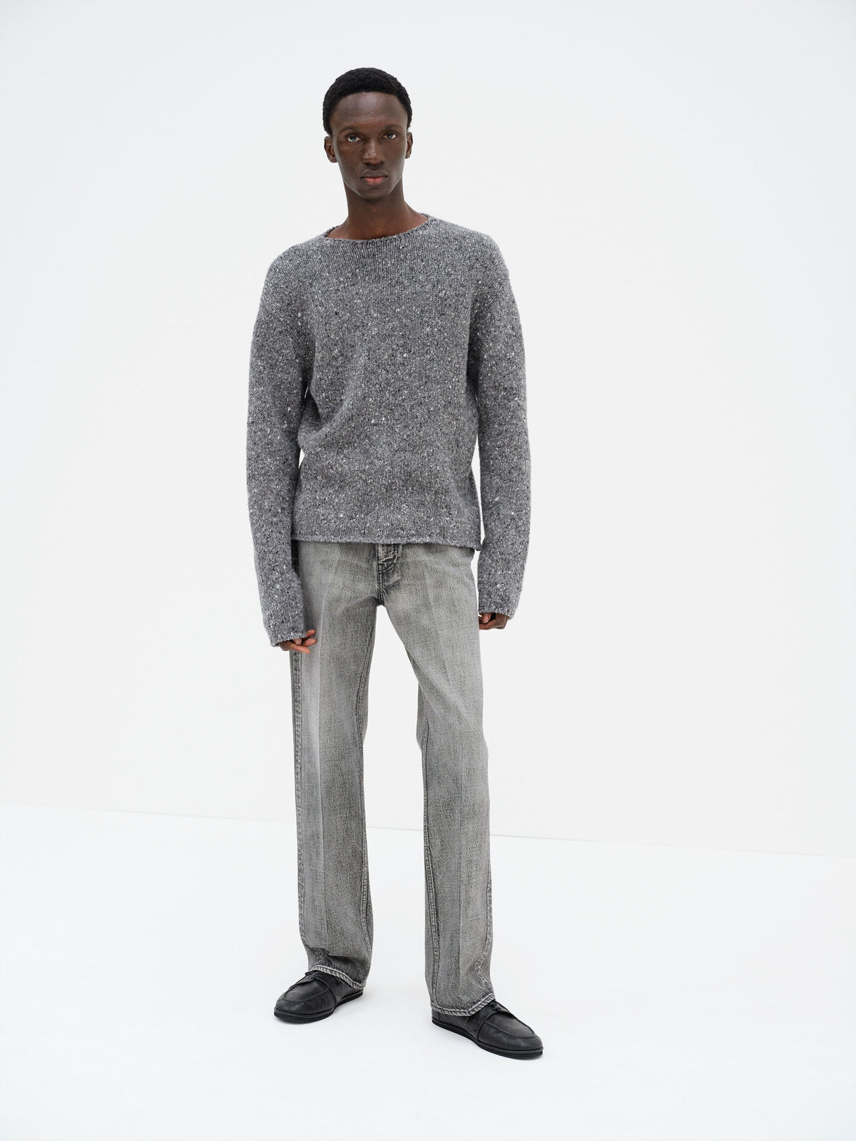 AURALEE 26AW FADED HEAVY DENIM CENTER-PLEATED PANTS