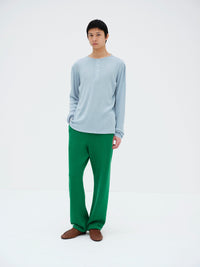 AURALEE 26AW WOOL SILK SOFT RIB HENLEY