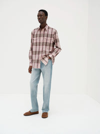 AURALEE 26AW HIGH TWIST COTTON SILK CHECK SHIRT