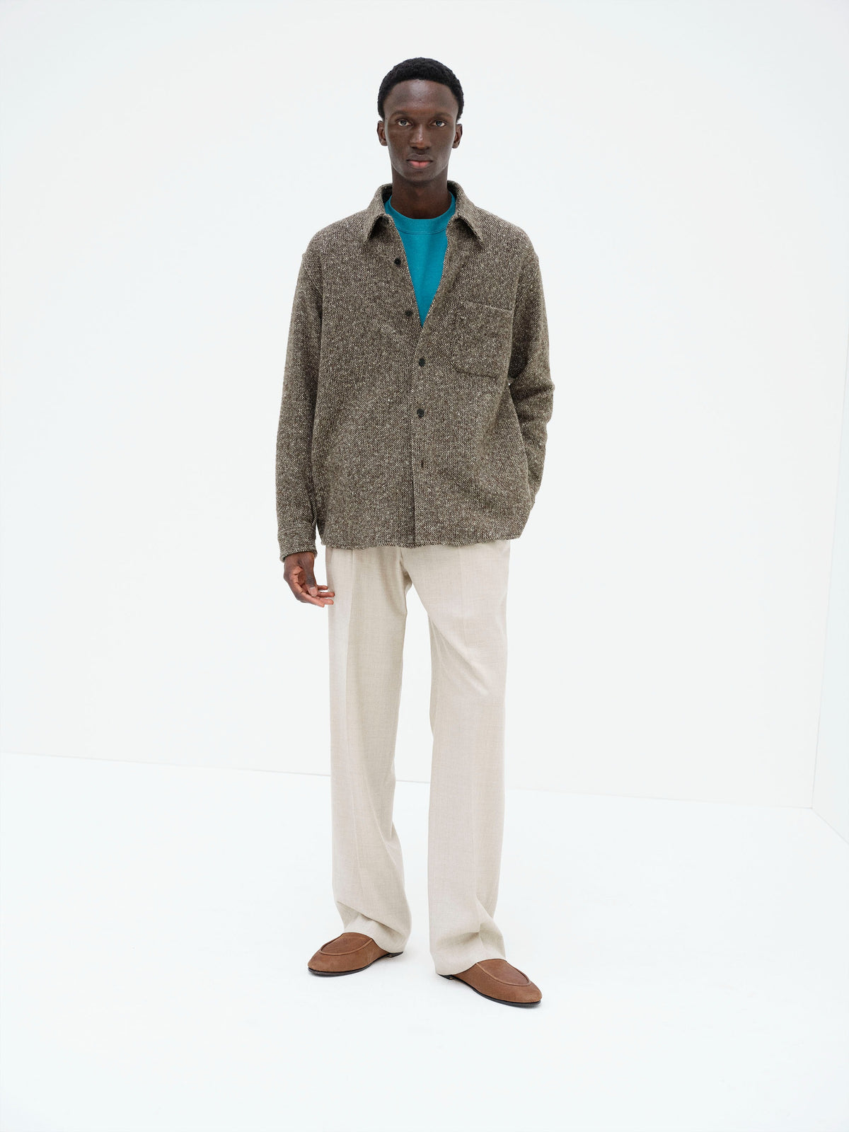 AURALEE 26AW HOMESPUN TWEED SHIRT BLOUSON