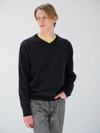 AURALEE 26AW HIGH TWIST WOOL KNIT V-NECK P/O
