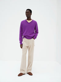 AURALEE 26AW LIGHT CASHMERE KNIT V-NECK P/O